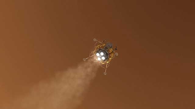 降落舱在火星上着陆视频素材