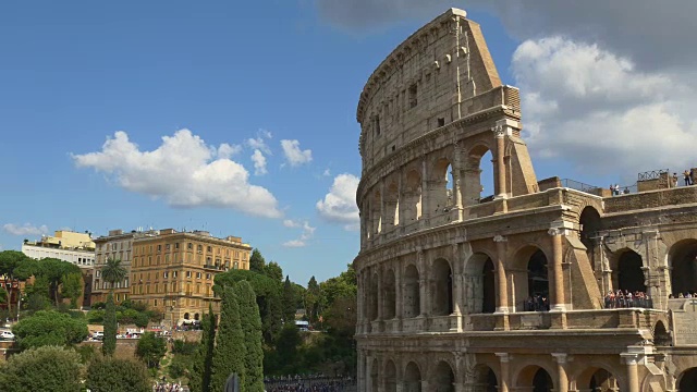 意大利夏日最受欢迎的罗马城大剧院步行全景4k视频下载