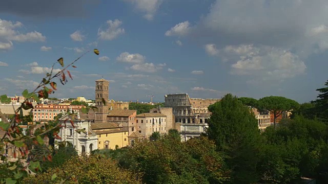 意大利阳光明媚的一天罗马市景大剧场部分步行全景4k视频下载