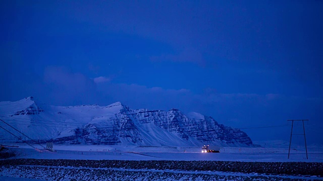 Vatnajökull国家公园之夜视频素材