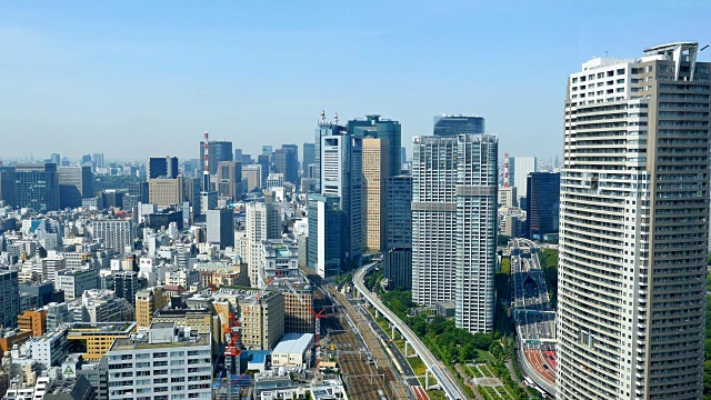 地形,城市,东京,汽车视频素材