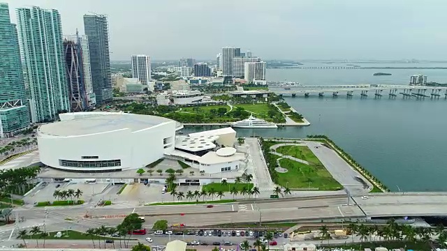航拍迈阿密市中心贝赛德视频下载