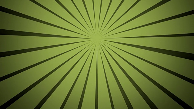 抽象背景绿色射线。顺时针旋转。绿色光背景。现代时尚色彩图案。慢动作电影视频素材