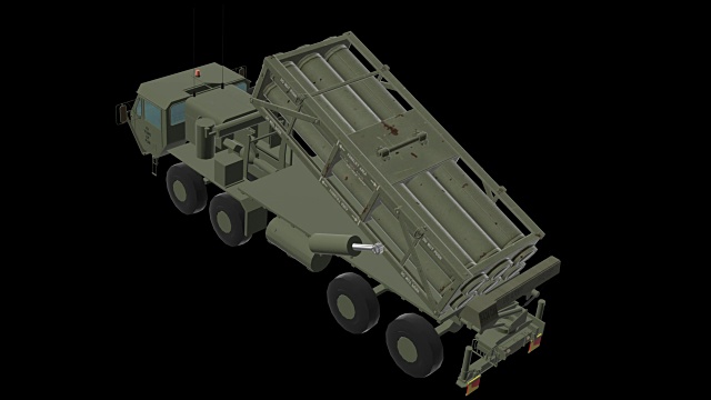 HEMTT装载了萨德导弹-导弹发射视频素材
