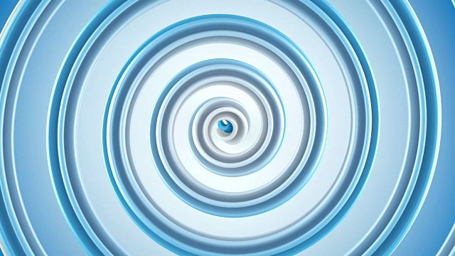 蓝色螺旋旋转无缝循环抽象三维动画视频素材
