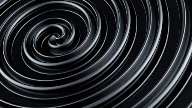 黑色扭曲螺旋形状旋转可循环的3D动画视频下载