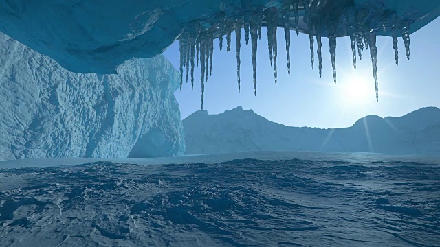 冰川洞穴间隔拍摄视频下载