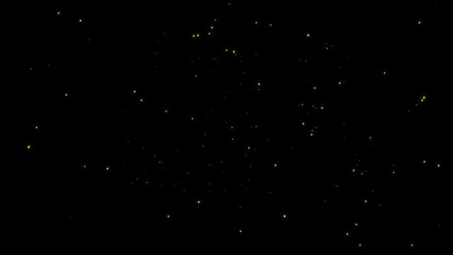 夜间，成群的稀疏孤立的萤火虫视频下载