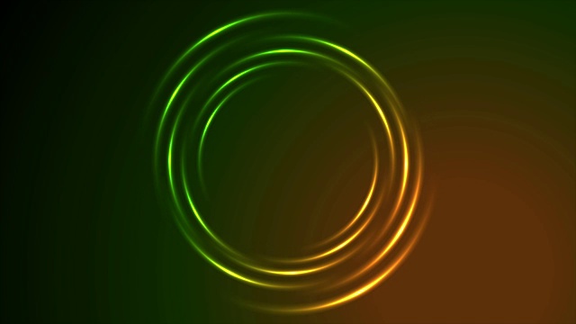 发光的霓虹灯圈漩涡视频动画视频素材