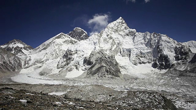 珠穆朗玛峰，Nuptse和Lhotse视频素材