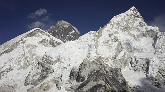 珠穆朗玛峰，Nuptse和Lhotse视频素材