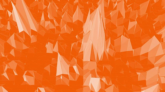 摘要在现代卡通3D设计中，将橙色低多边形表面转化为带有顶点、尖峰的多边形马赛克背景。视频素材