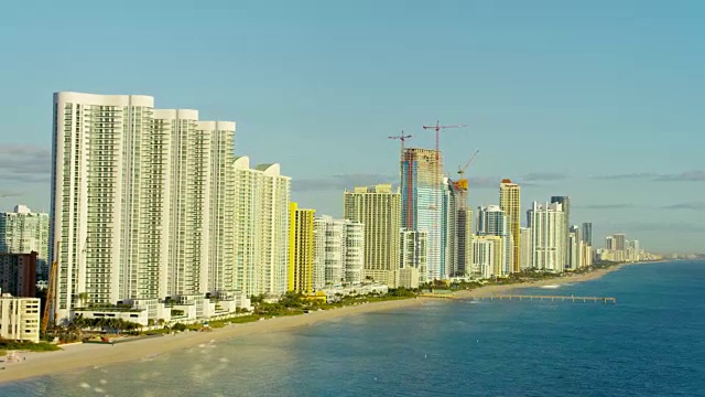 迈阿密海滩鸟瞰图视频素材