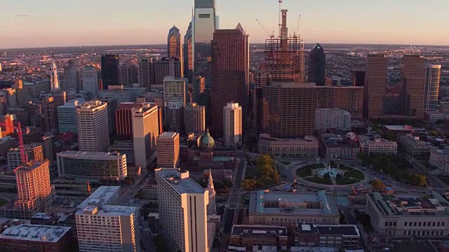 费城鸟瞰图视频素材