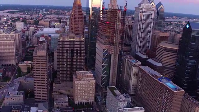 费城鸟瞰图视频素材