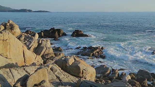 加州蒙特雷卵石滩视频素材
