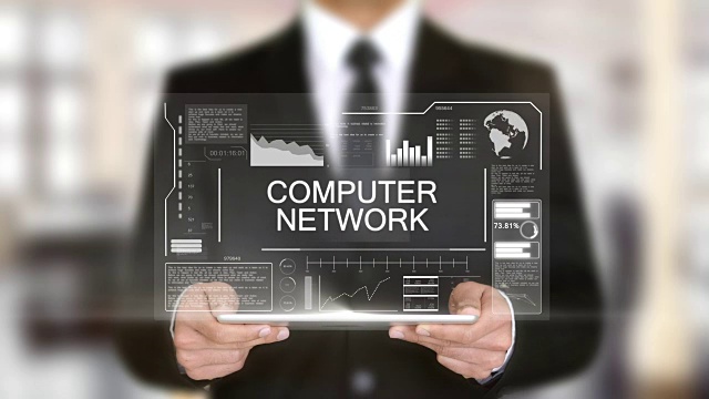 计算机网络，全息图未来界面概念，增强虚拟视频下载