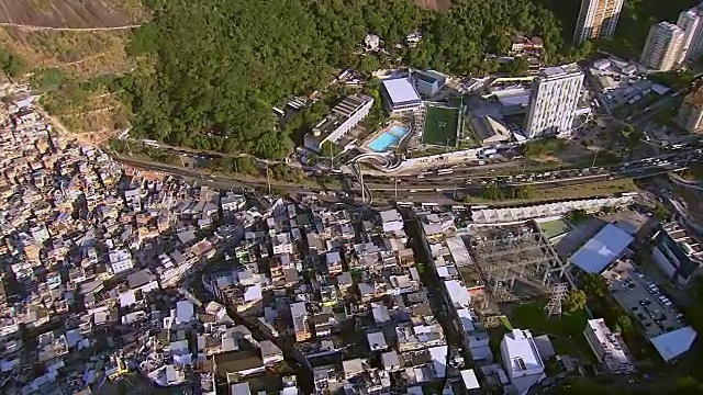 奥斯卡尼迈耶人行桥鸟瞰图，里约热内卢de Janeiro视频素材