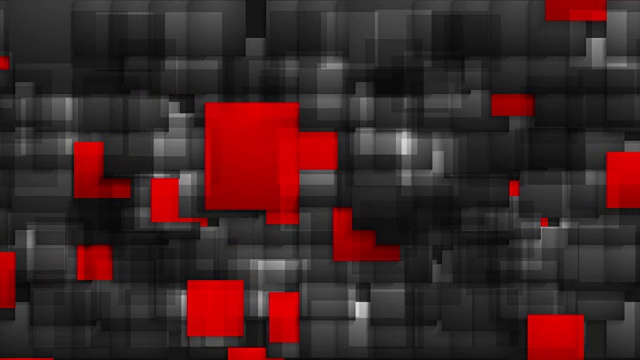 红色和黑色技术光泽方块视频动画视频素材