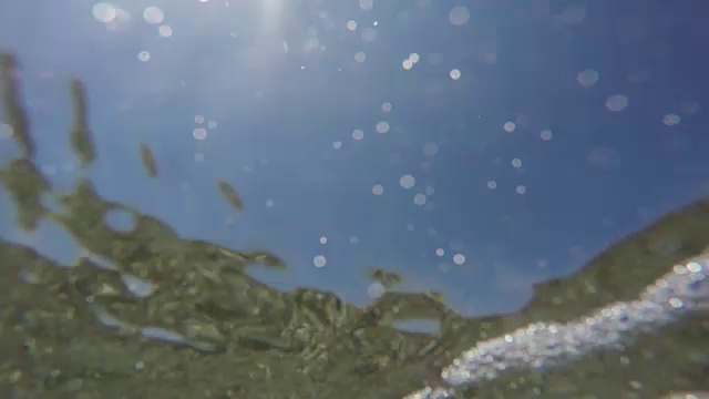 阳光和水，水下场景，自然，野生动物视频素材
