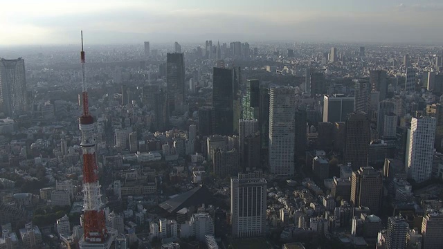 东京塔,六本木,六本木之丘,城镇景观视频素材