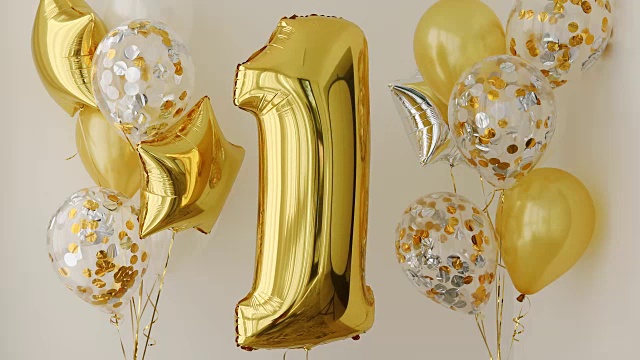 装饰1年生日、周年纪念视频素材