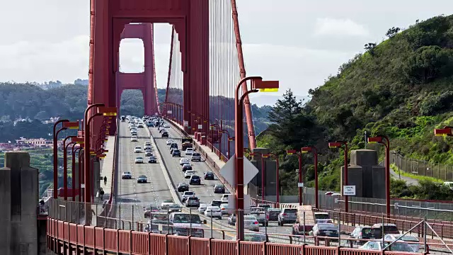 旧金山金门大桥，加州，时光流逝视频素材