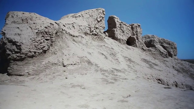 克孜勒卡拉要塞位于乌兹别克斯坦的古花剌子姆地区视频素材