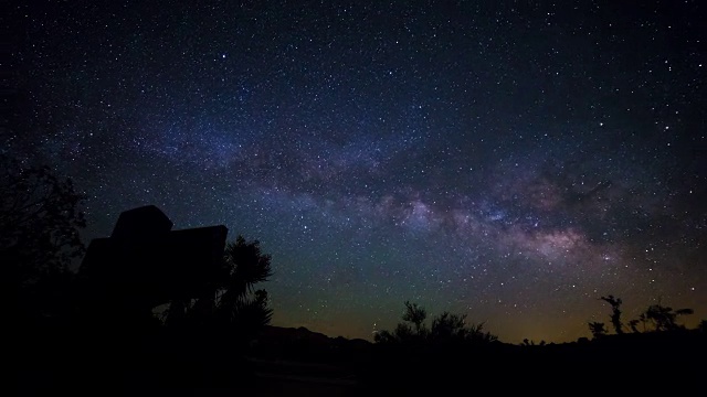 约书亚树国家公园银河时光流逝视频素材