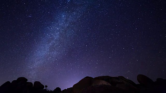 加州约书亚树国家公园的银河视频购买