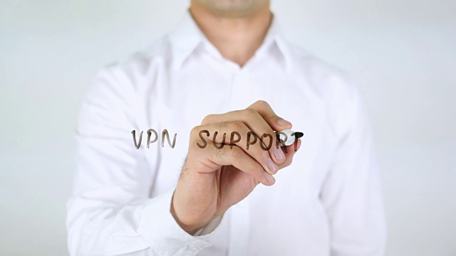 VPN支持，男人在玻璃上写字视频下载