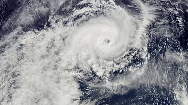飓风风暴，卫星图像。视频下载