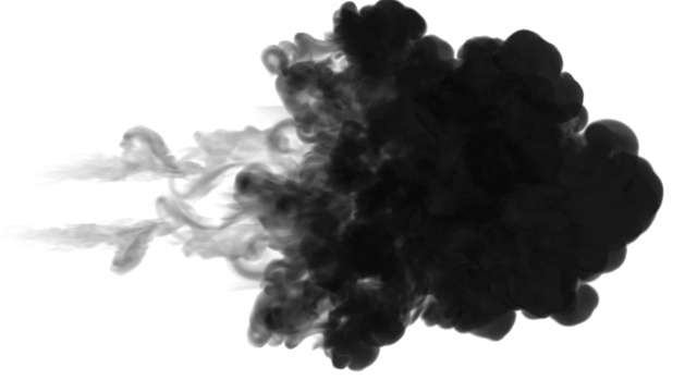 一墨流动，注入黑色染料云雾或烟雾，墨以慢动作注入白色。黑色在水中会发生反应。墨色背景或烟雾背景，为墨水效果使用光磨如阿尔法蒙版视频下载