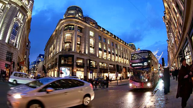 伦敦牛津街4K圣诞和购物视频素材
