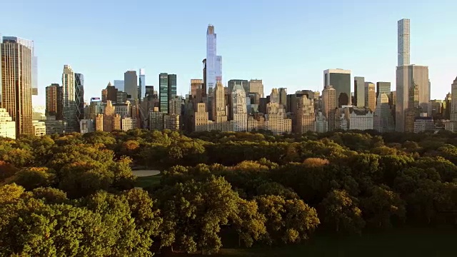 高角度拍摄的城市纽约，美国，北美。视频素材