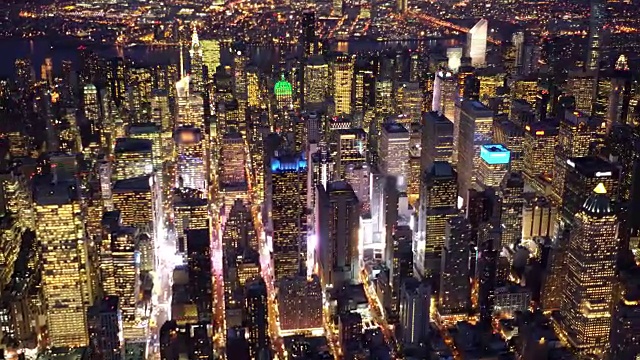 从高空拍摄的纽约建筑。美国东海岸视频素材