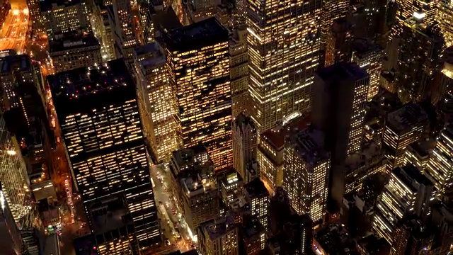 从高空拍摄的纽约建筑。美国东海岸视频素材