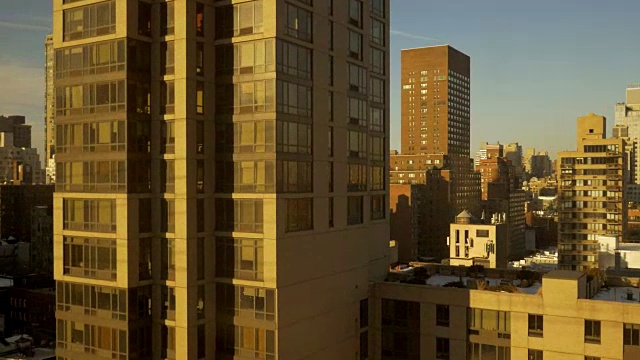 拍摄于美国纽约市市长。高大的高楼大厦和高大的大厦视频素材