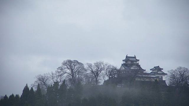 日本福井越前小野城堡视频素材