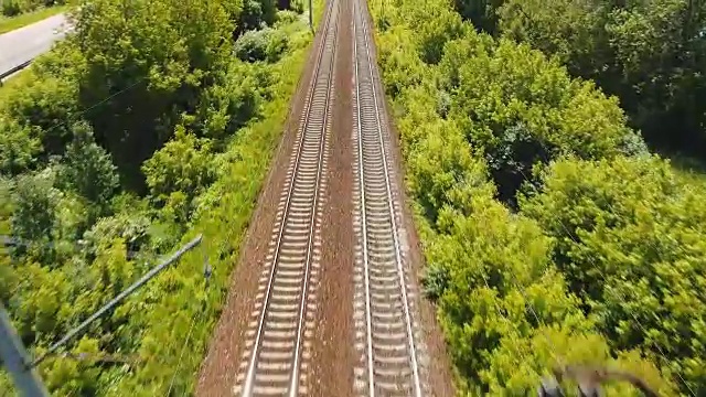 铁路鸟瞰图视频素材