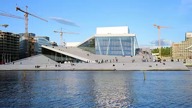 奥斯陆，挪威国家歌剧院和芭蕾舞楼视频下载