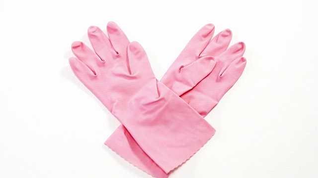 特写的粉红色手套视频下载