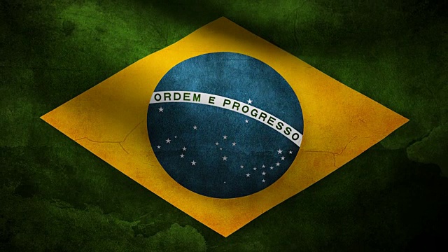 巴西国旗。视频素材