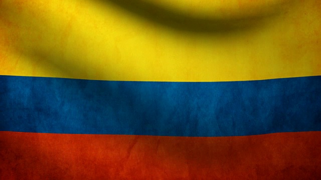 哥伦比亚的旗帜。视频下载