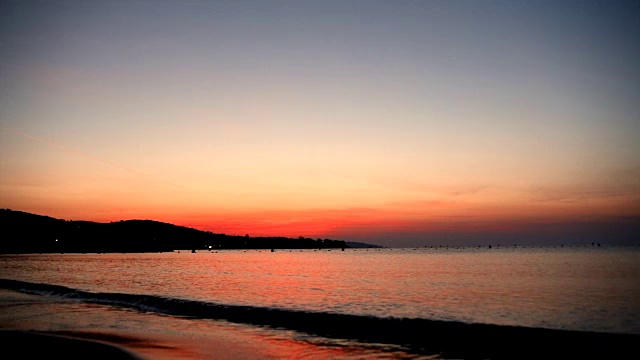 日出，地中海，法国，圣特拉佩斯视频素材