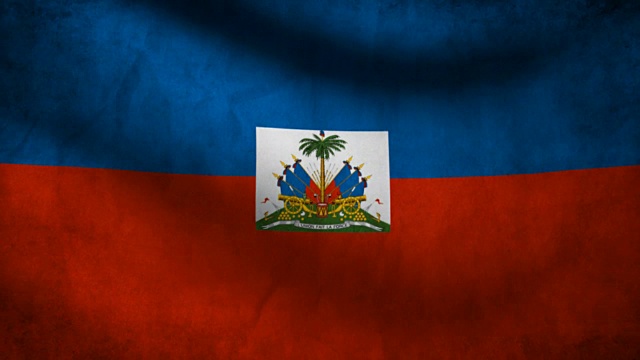 海地国旗。视频下载