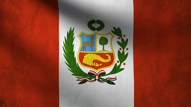 秘鲁国旗。视频下载