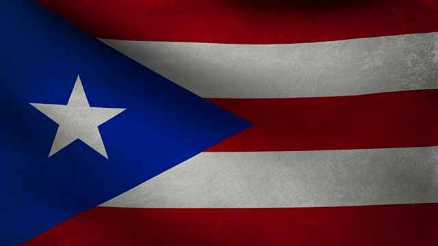 波多黎各国旗。视频下载