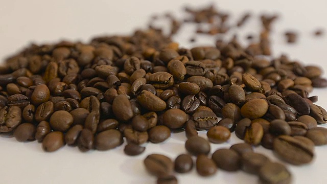 咖啡豆的特写视频下载