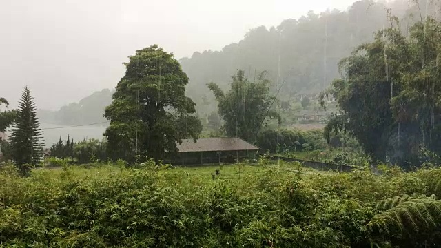 巴厘岛上的热带降雨视频素材